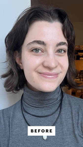 Felbin before applying the Nyx Professional Makeup Bare With Me Concealer Serum